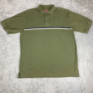 Wrangler Hero Mens Olive Green Short Sleeve Collared Polo Shirt‎ Size L